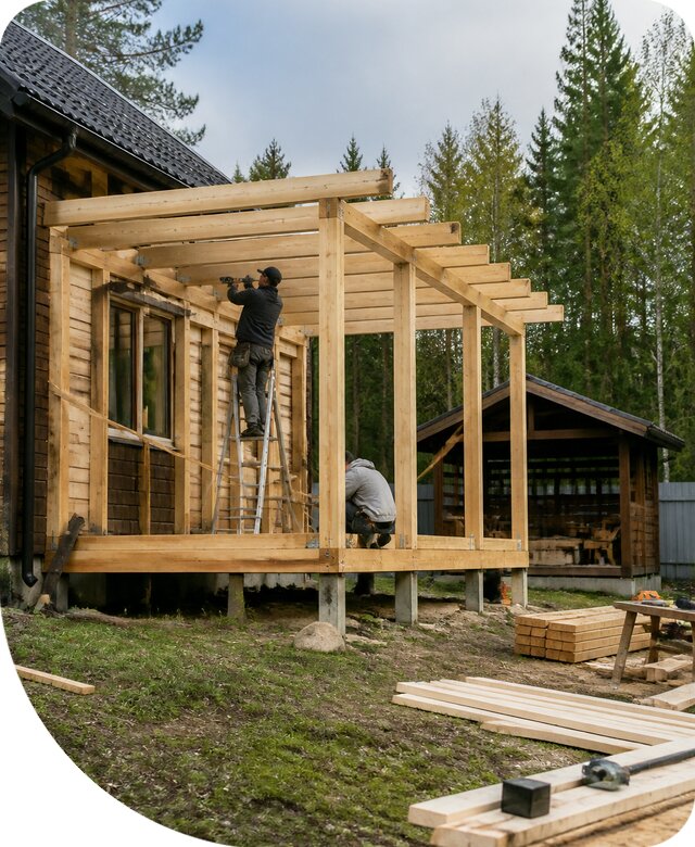Строительство пристроек и построек на участке в Ишиме